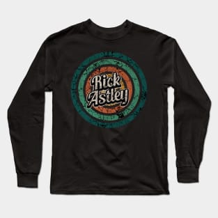 Rick Astley // Retro Circle Crack Vintage Long Sleeve T-Shirt